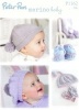 Knitting Pattern - Peter Pan P1162 - Merino Baby DK - Pixie Hat, Scarf, Mitts, Booties, Beret, Bobble Hat